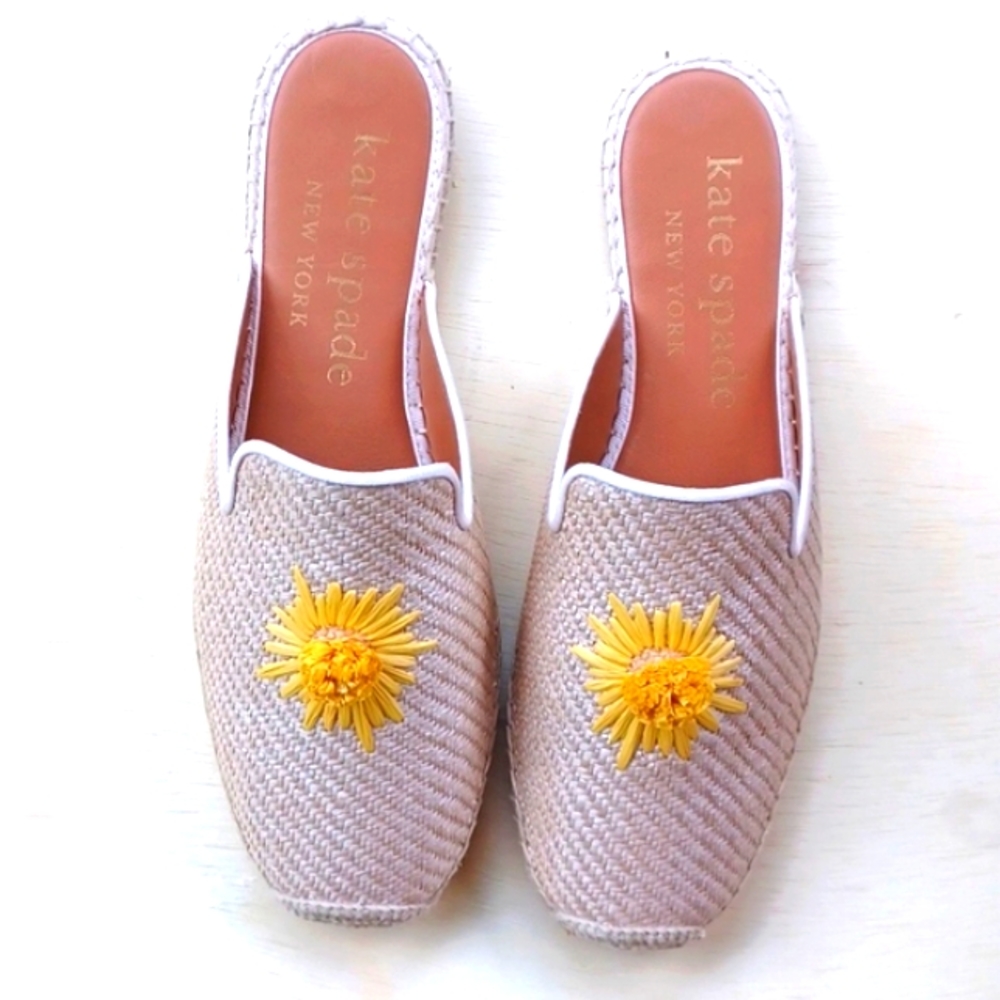 New Kate Spade New York sunflower slip-on Espadarilles, Size 10